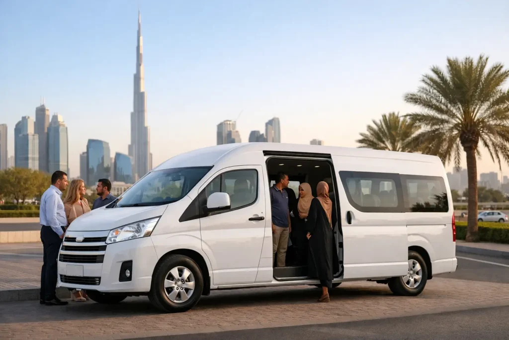 14 Seater Van Rental Dubai for Easy Group Travel