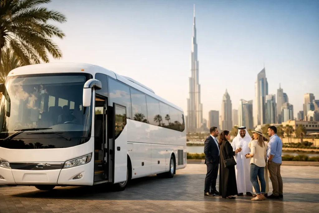 Group Bus Rental Dubai UAE Made Easy